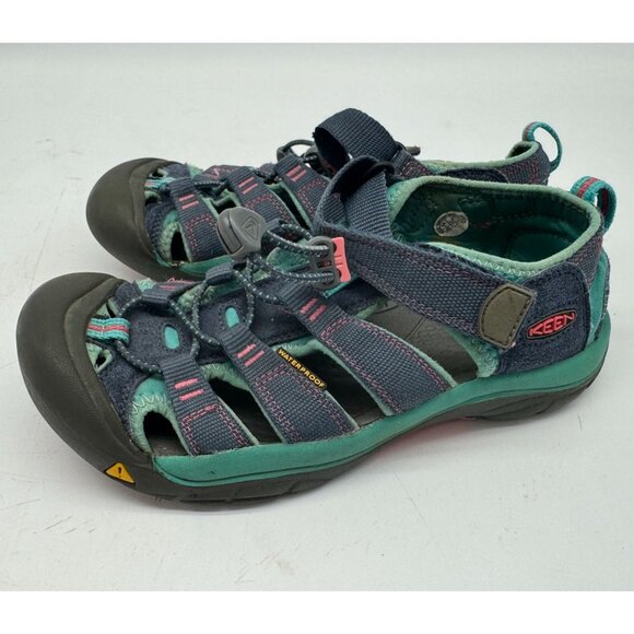 Keen Kids Newport H2 Sandals Size 4 Blue Outdoors Waterproof Strappy Textile - Picture 9 of 15
